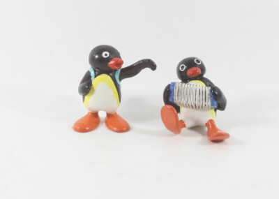 Pingu === 2 x Pinguin Figuren von Bully Bullyland