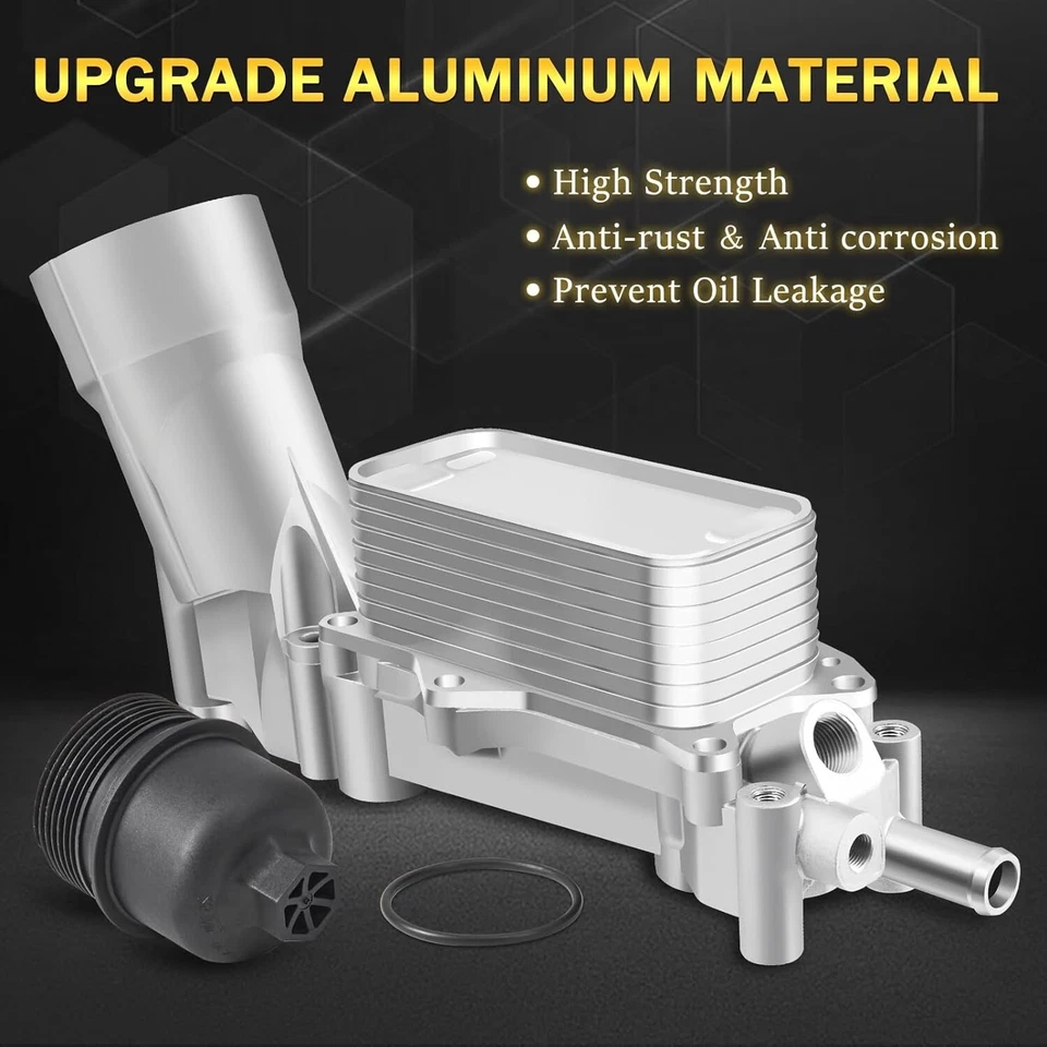 Aluminum Engine Oil Cooler Filter Housing Fits 11-16 Dodge Jeep Chrysler Ram3.6L - Image 2 of 4