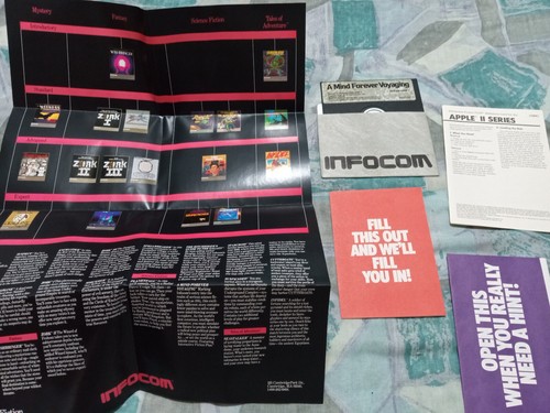 1985 Vintage Pc Infocom Mind Forever Voyaging 5.25 with box and instructions - Picture 10 of 20
