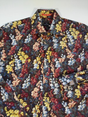 PS Paul Smith Long Sleeve Multicolor Floral Shirt NEW WITHOUT TAGS - Size SMALL