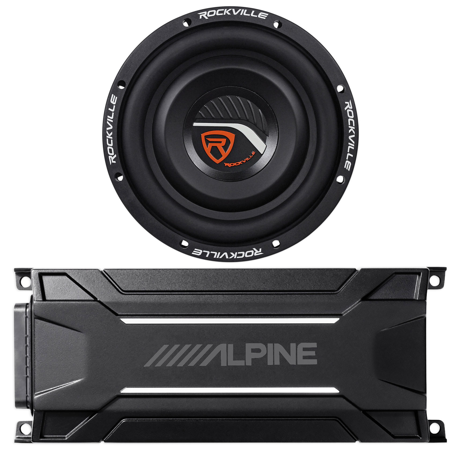 Автомобильный аудиосистемный сабвуфер Rockville W8T4-S2 8 Shallow Slim моноусилитель Alpine 66790₽