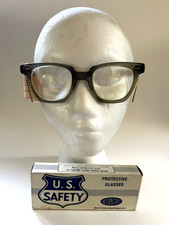 New Vintage US Safety Glasses in Original Box Clear Lens