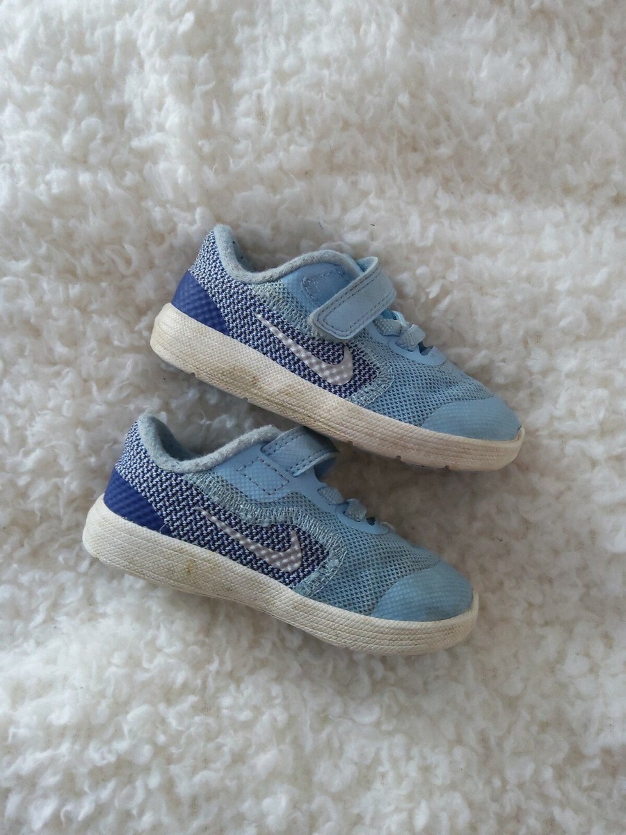NIKE revolution 3 Toddler Boys 6c Sneakers light blue eBay