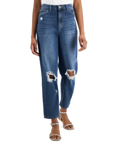 $70 Inc International Concepts Womens High Rise Ripped Straight Jeans Size 16