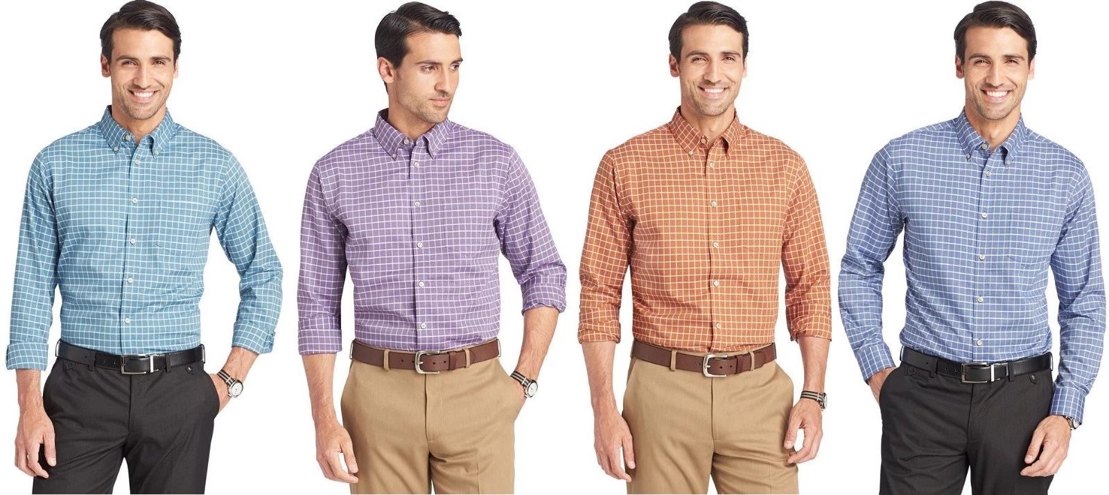 VANS Camicia a maniche lunghe Van Heu Royal Oxford Southern Check nuova da uomo prezzo al dettaglio consigliato $54