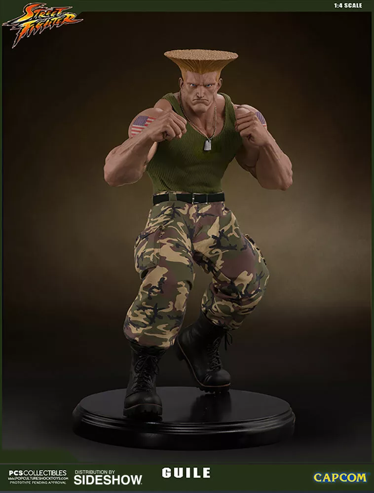 Guile Street Fighter Boneco Colecionável Resina