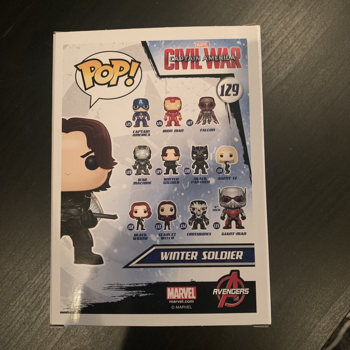 アメコミ FUNKO POP! WINTER SOLDIER CIVIL WAR 129 Funko Pop! Vinyl: Marvel - Winter Soldier #129 for sale online | eBay
