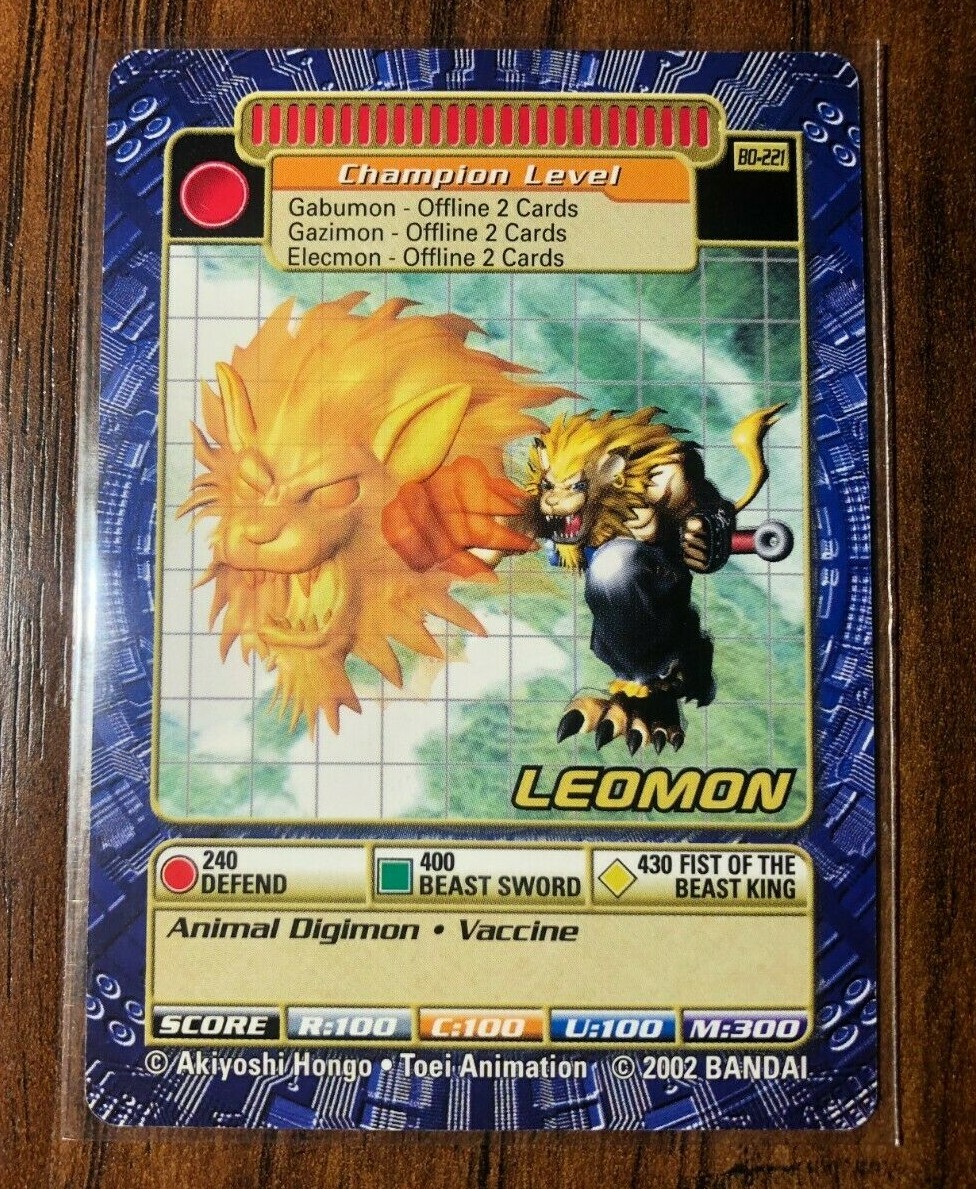 leomon digimon card Digimon Leomon Card BO-221