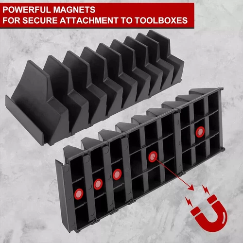 60x Magnetic Spanner Organiser Holder Wrench Rack Stand Mechanic Toolbox Drawer - Picture 10 of 12