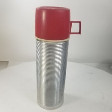 Vintage Thermos Model 2284 Pint Ribbed Vacuum Glamping