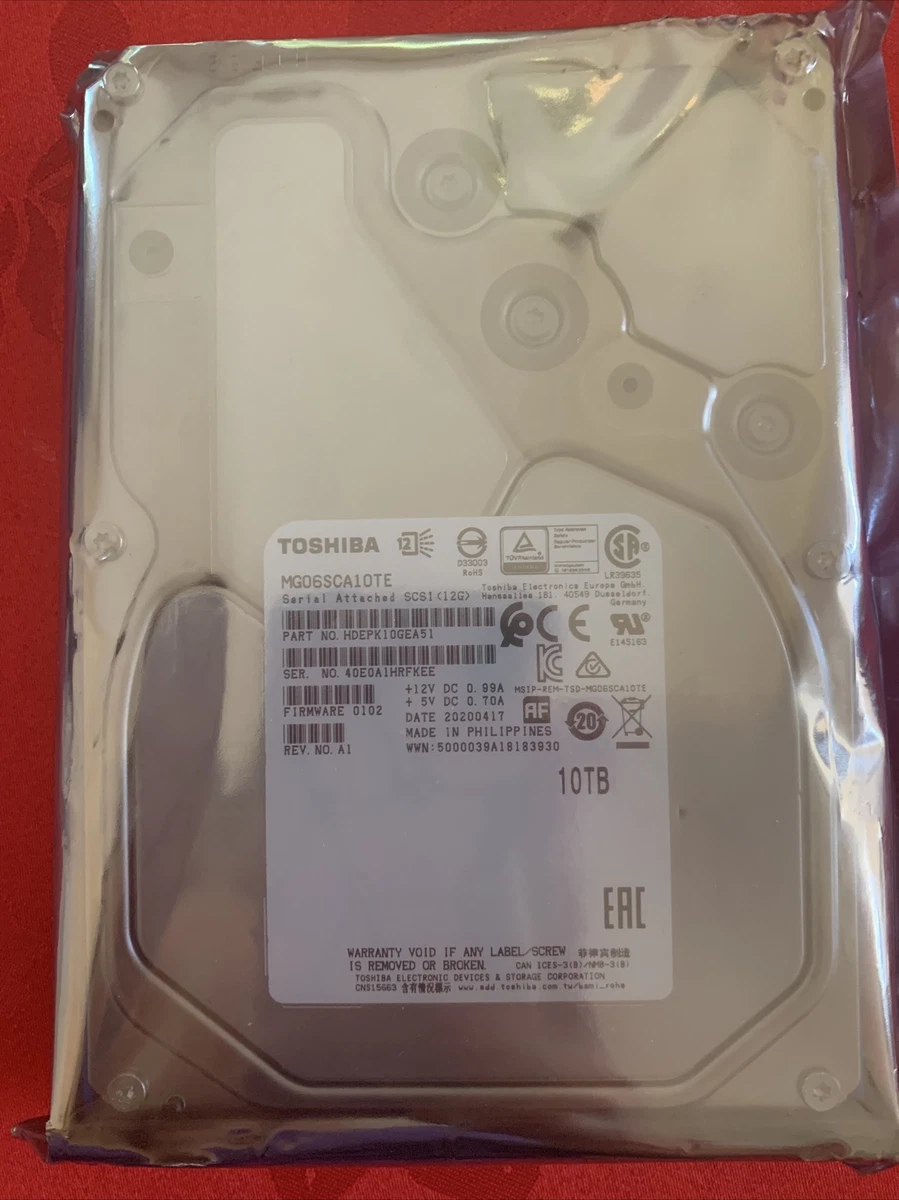 Toshiba Internal Hard Disk Drives 10 TB Storage Capacity for sale