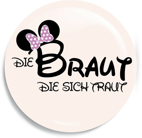 JGA Hochzeit Buttons 38mm/59mm Die Braut die sich traut Feiern Junggesellinnen - Bild 2 von 13
