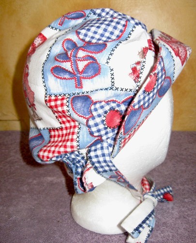 Vntg 1974 Girls Bonnet Hat Holly Hobbie Style Little House on the Prairie One SZ - Picture 4 of 11