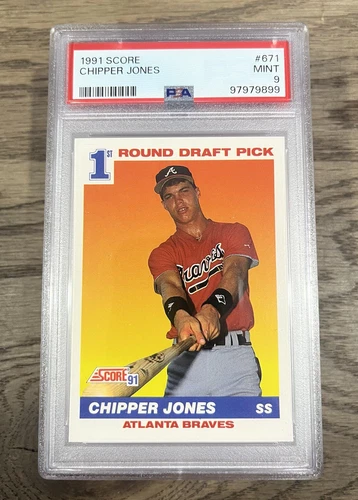 Chipper Jones 1991 Score #671 PSA 9 ROOKIE HOF