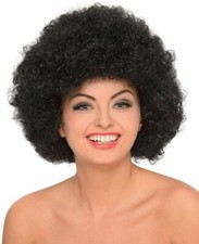 70s Adult Unisex Disco Wig Afro Black Short Curly Curley Hair Halloween Costume