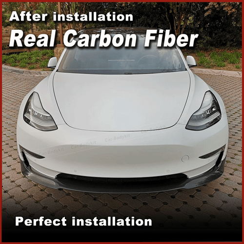 Alerón delantero de carbono para Tesla Model 3 2016-20 enfoque espada alerón se adapta - Imagen 2 de 12