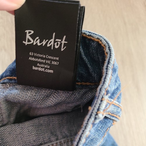 Bardot Womens Jeans Sz 11 Spliced Seam Vintage Look Y2K Mom Faded EXCELLENT - Picture 11 of 11