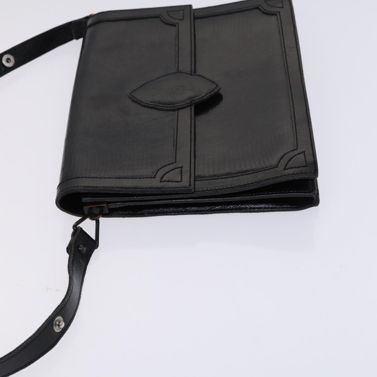 Borsa a tracolla SAINT LAURENT in pelle goffrata nera originale sw162