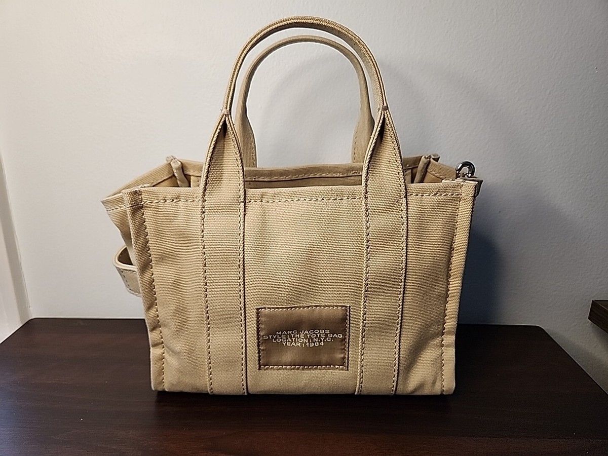 Marc Jacobs The Small Tote Canvas Bag Crossbody NWT Beige | eBay