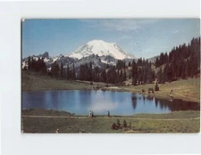 Postcard Mt. Rainier And Tipsu Lake Washington USA