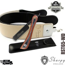 Vintage Salon Straight Cut Throat Shaving Razor Barber Shave FREE Leather Strop