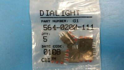 (3 PCS) 564-0200-111 DIALIGHT LED CBI 3 High Red (x 3) Diffused, Tinted 1.7V 2mA