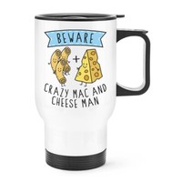 Beware VerrüCkte Mac Und KäSe Mann Reisetasse Tasse Mit Griff Lustig Essen Lover