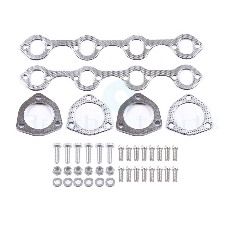 FOR FORD 289-302-351 V8 STAINLESS SBC SMALL BLOCK HUGGER EXHAUST MANIFOLD HEADER - Image 2 of 4