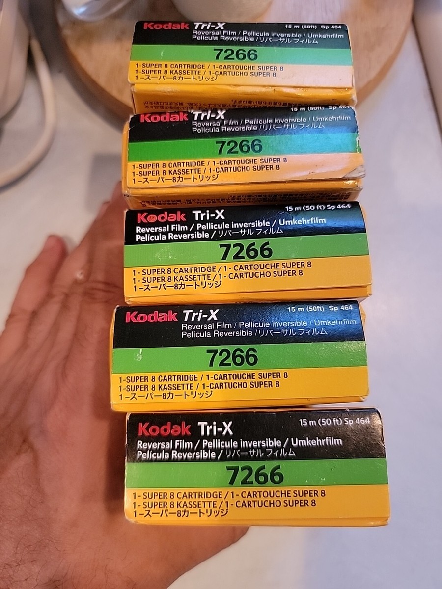 Kodak Super 8mm Film TRI-X 7266 B&W Reversal Film 14 Boxes