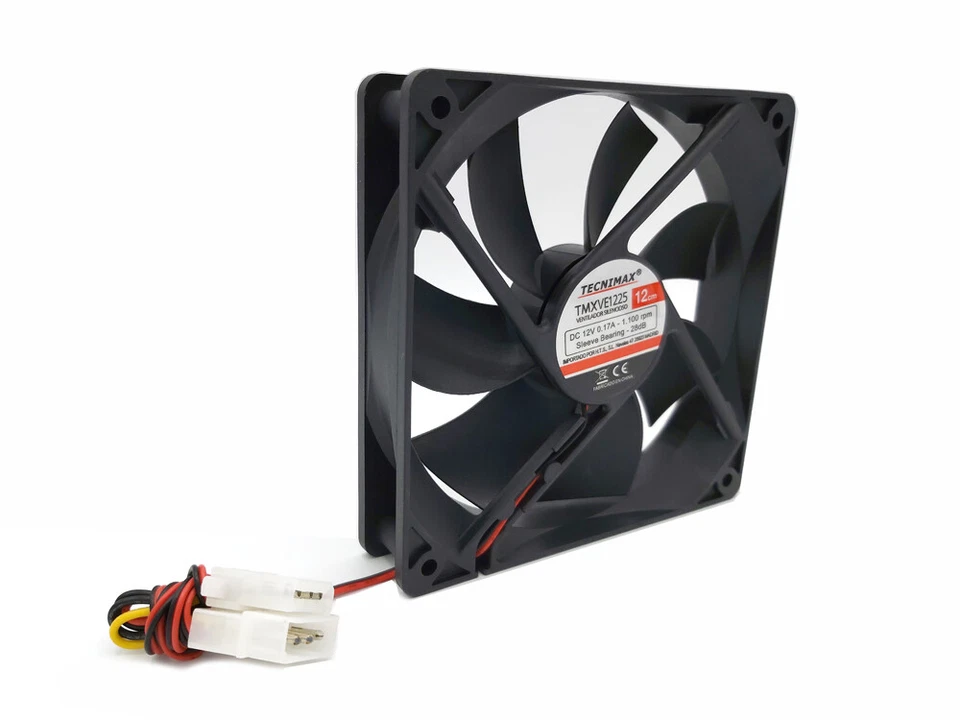 Ventilador Silencioso Cooler para PC | 12 cm, 12V, 4 Pines | Color Negro - Imagen 3 de 4