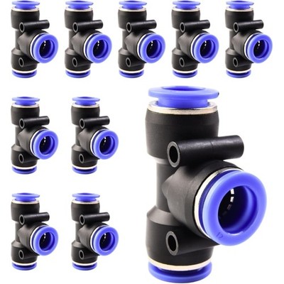 Pack of 10 16 mm 3-Way Y Splitter, Pneumatic Plug Connector, 3-Way Plastic Qu...