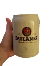 Taza de cerveza Paulaner Munchen cerámica Stein, 0,5 litros, F. Herb Oktoberfest alemana