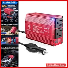 400W Car Power Inverter 12V to 110V Dual AC Outlets USB-C PD 30W USB-A QC 3.0