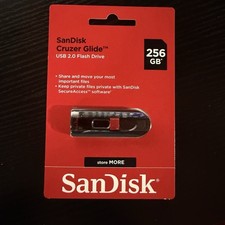SanDisk Cruzer Glide USB 2.0 Flash Drive 256GB New Sealed SDCZ60-256G-AW46
