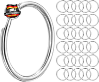 Xree 30 StüCk SchlüSselringe 25Mm, SchlüSselanhäNger Ringe Metall FüR SchlüSsel