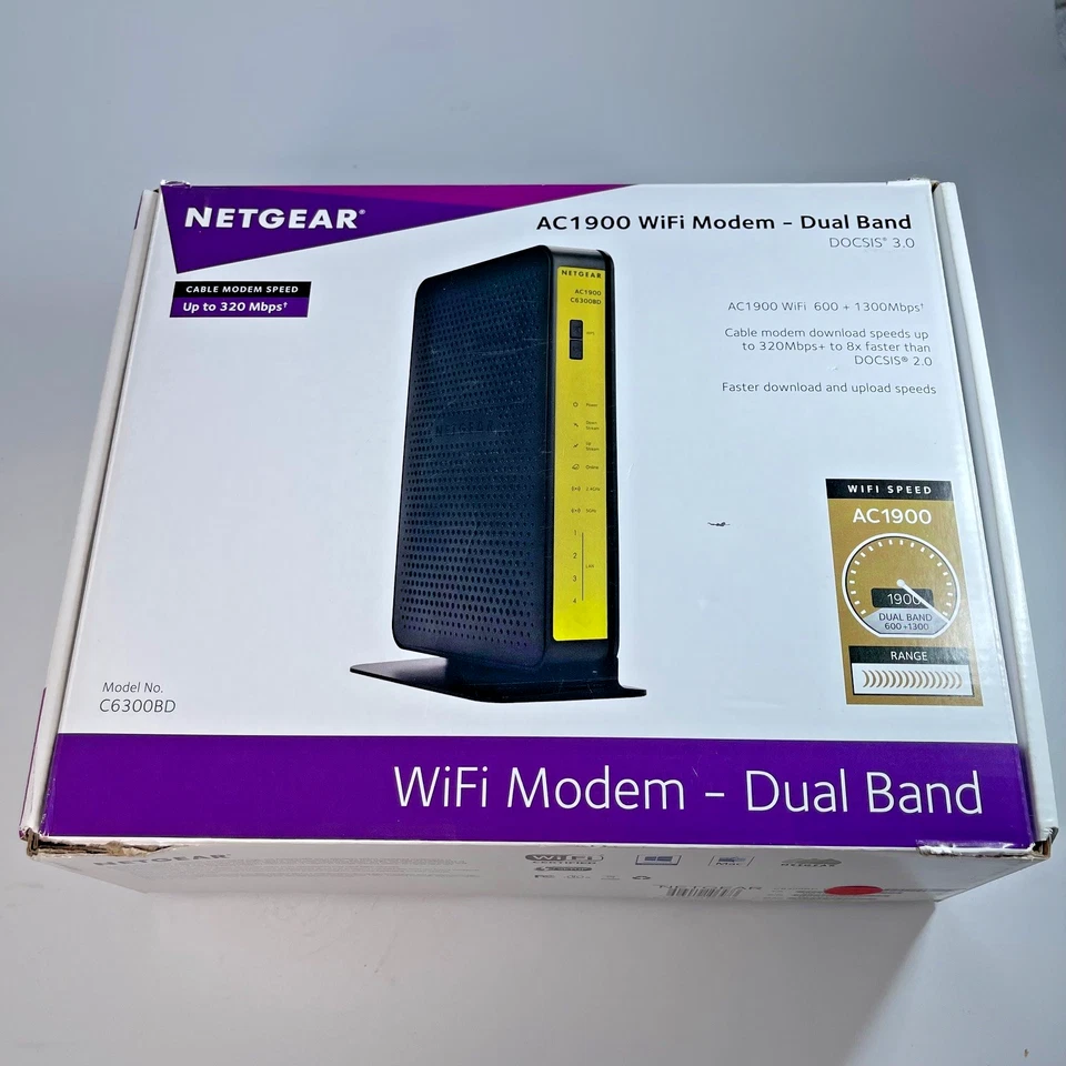*NEW IN BOX* Netgear C6300BD AC1900 Docsis 3 Cable Wifi Modem Wireless Router - Image 3 of 4