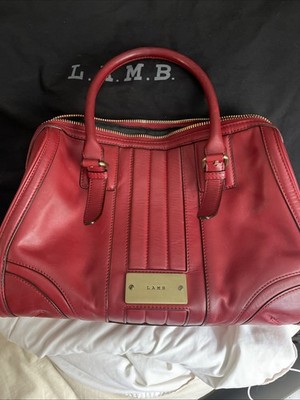 AUTHENTIC VINT. L.A.M.B RED SATCHEL PURSE-2011 FALL COLLECTION. PURSE BAG, NWOT