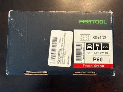50x FESTOOL #497118 Festool Granat P60 Sanding Sheets