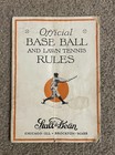 1924 Official Base Ball and Lawn Tennis Rules Stall & Dean FREE SHIPPING !!!! — photo 1