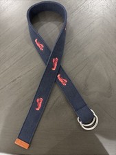 Vineyard Vines Boy's Lobster Embroidered Canvas Club Belt Size S Preppy NEW