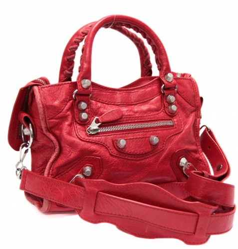 Balenciaga Handbag  Giant Mini City 2-Way  Leather Red color women w/Storage bag