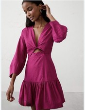 Banana Republic Textured Twist Front Mini Dress Size 6 NWT RT$120