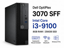 Dell OptiPlex 3070 SFF Desktop i3-9100 8GB 256GB SSD WiFi Win11 Pro