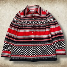 Vintage 70s Mark VII Ltd Dagger Collar Button Up Long Sleeve Shirt Size 12 L