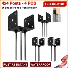 4x4 Concrete Post Anchor 4PCS Fence Post Base Holder Ground Spike For Concrete