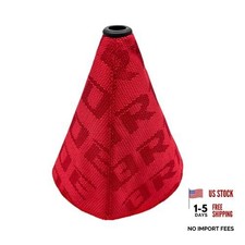 Car Shift Knob Dust Cover, Shift Boot Cover, Hyper Fabric Manual/Automatic Red