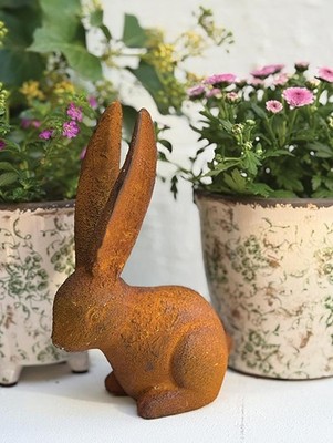 Rostfarbener Hase Ornament Hase Osterhase Gartendeko Hase Pepe