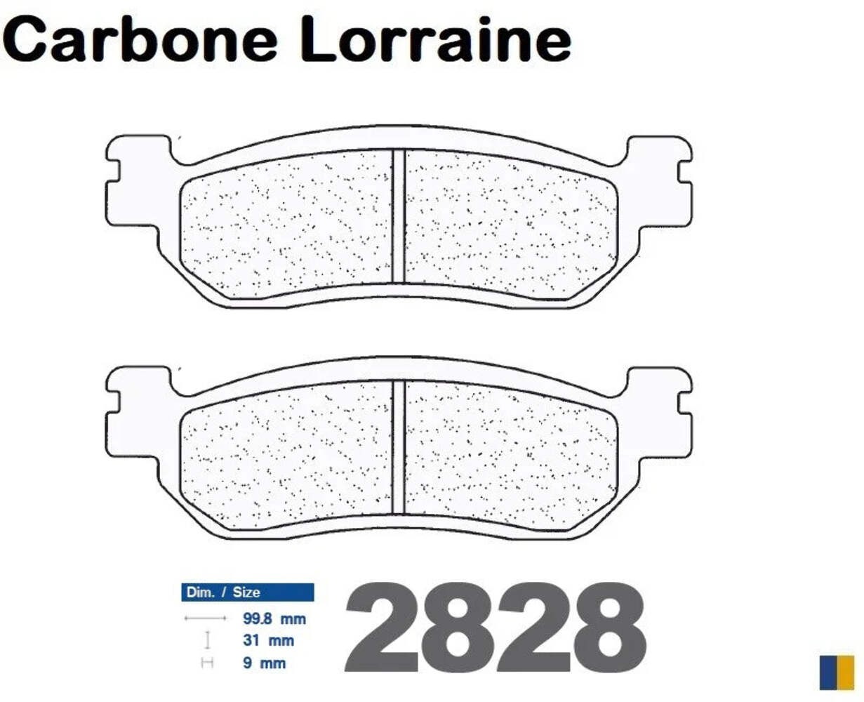 Plaquettes Carbone Lorraine arrière pour Yamaha YZF-R1 2002-2003