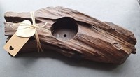 Kerzenhalter KerzenstäNder Teak Holz Dunkelbraun Weinflaschenhalter Teakholz