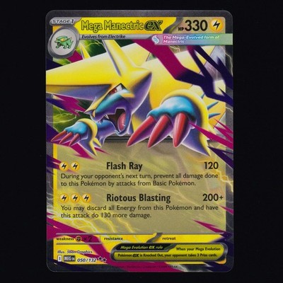 Mega Manectric ex 050/132 Mega Evolution Double Rare Pokemon TCG NM